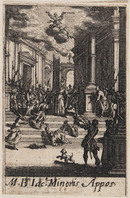 TvB G 4809
<br/>
Martyrium Jacobus de Mindere ("Kleine Apostelserie")
<br/>
<em>Callot, Jacques (1592 - 1635)</em>